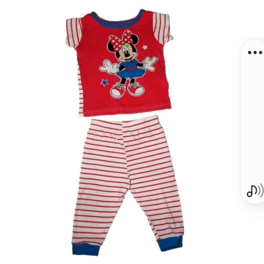 DISNEY BABY GIRL'S MINNIE MOUSE PAJAMA 12 MOS - Picture 3 of 12